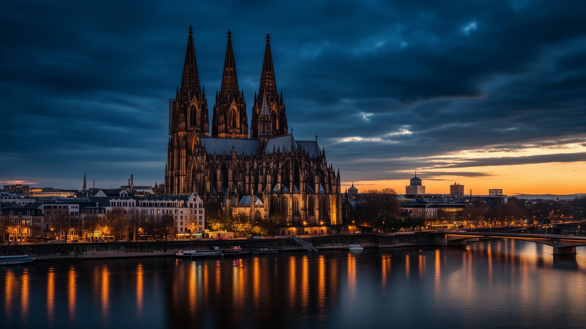 Kölner Dom bei Dämmerung – Entrümpelung Domstadt Köln